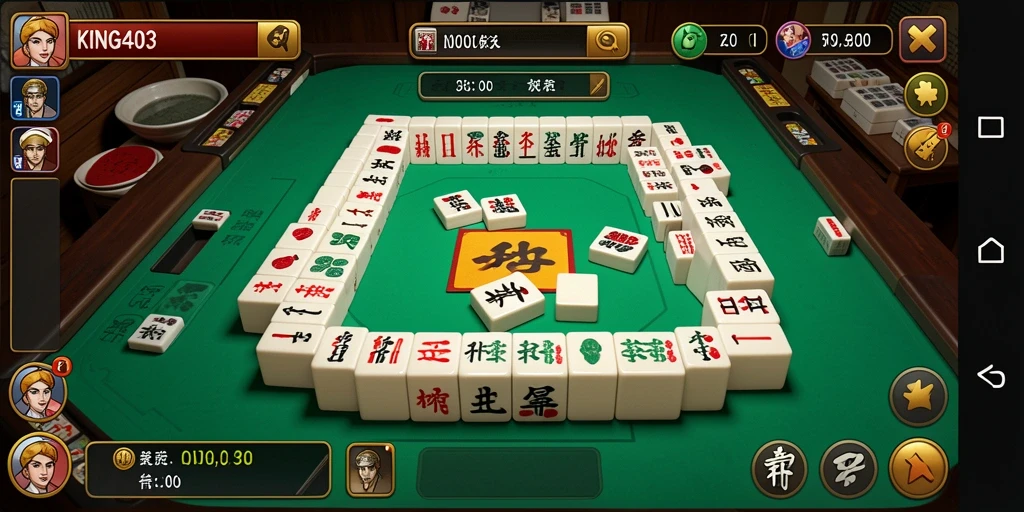 Tampilan gameplay Mahjong yang menarik dan interaktif di KING403.