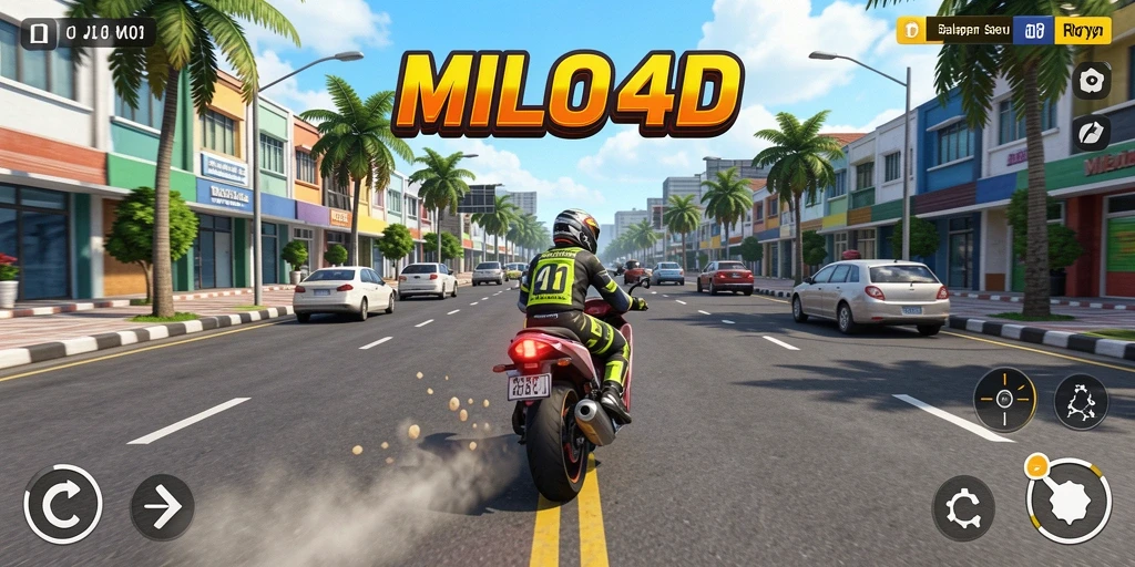 Tampilan gameplay balapan seru dan menegangkan di MILO4D.