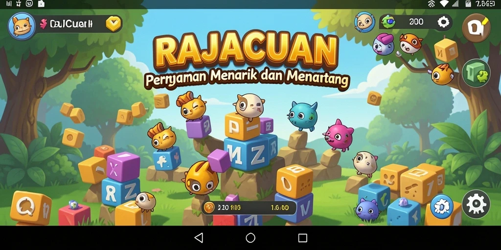 Tampilan utama gameplay RAJACUAN yang menantang.