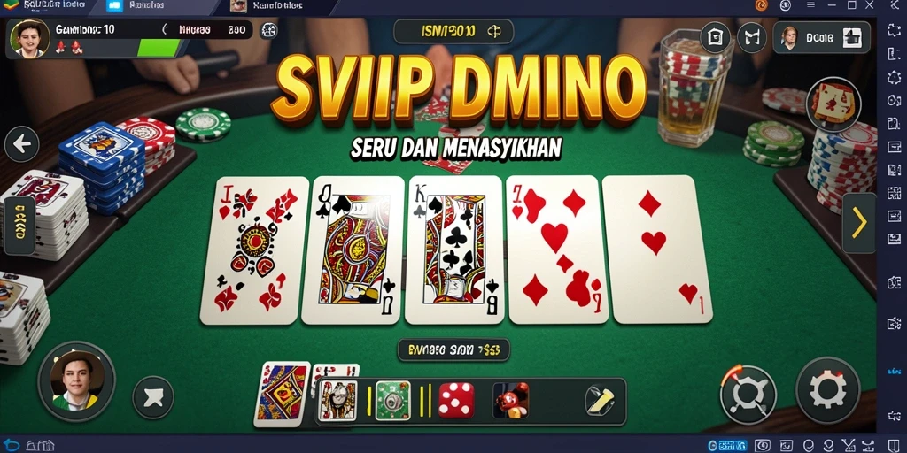 Tampilan menarik gameplay SVIP10 dengan domino.