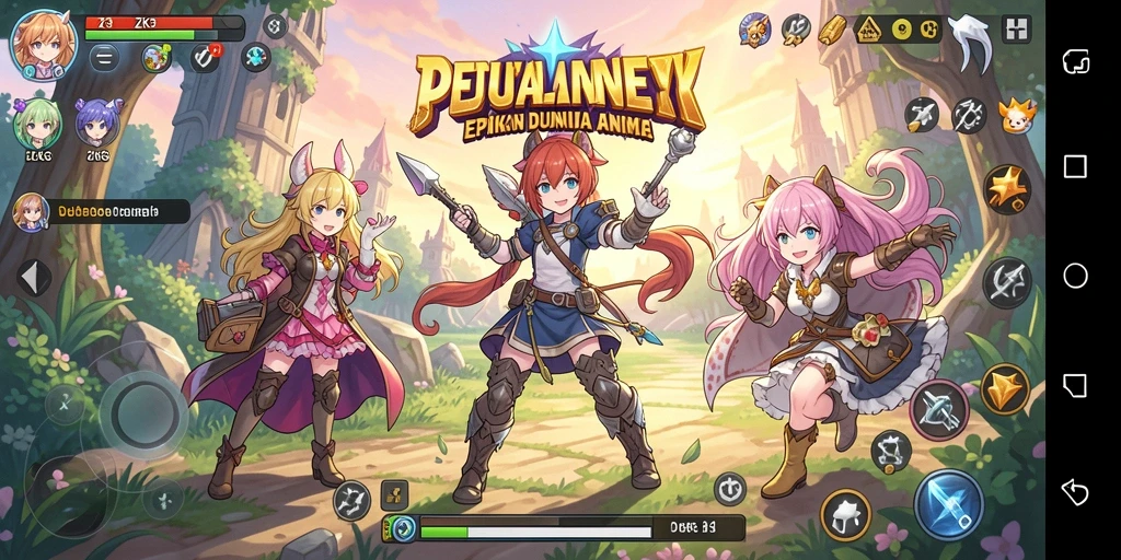 Tampilan gameplay ZK3 yang dinamis dan penuh warna.